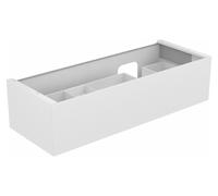 KEUCO EDITION 11 Meuble sous-lavabo pour lavabos encastrables, 1 tiroir frontal, position du lavabo à droite, avec éclairage LED, 1400x350x535mm, 31266280100