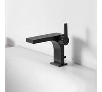 KEUCO Mitigeur de lavabo Edition 11 110 – Bec 136 mm – Avec garniture de vidage – Noir mat