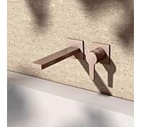 KEUCO EDITION 11 Mitigeur monocommandé pour lavabo, montage encastré, saillie 197mm, avec limiteur de température, 51116290200, Couleur: rouge or brossÃ©