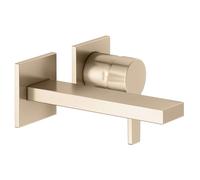 KEUCO EDITION 11 Mitigeur monocommandé pour lavabo, montage encastré, saillie 165mm, avec limiteur de température, 51116030201, Couleur: Bronze brossé