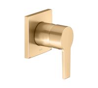 KEUCO EDITION 11 Mitigeur monocommandé encastré, forme rosace carrée, 51151250002, Couleur: Laiton brossé