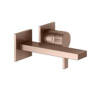 KEUCO EDITION 11 Mitigeur monocommandé pour lavabo, montage encastré, saillie 165mm, avec limiteur de température, 51116290201, Couleur: rouge or brossÃ©