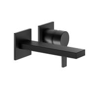 KEUCO EDITION 11 Mitigeur monocommandé pour lavabo, montage encastré, saillie 165mm, avec limiteur de température, 51116370201, Couleur: Noir Mat