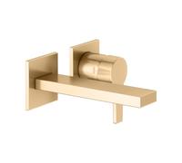 KEUCO EDITION 11 Mitigeur monocommandé pour lavabo, montage encastré, saillie 165mm, avec limiteur de température, 51116250201, Couleur: Laiton brossé