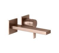 KEUCO EDITION 11 Mitigeur monocommandé pour lavabo, montage encastré, saillie 197mm, avec limiteur de température, 51116290200, Couleur: rouge or brossÃ©