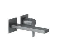KEUCO EDITION 11 Mitigeur monocommandé pour lavabo, montage encastré, saillie 197mm, avec limiteur de température, 51116130200, Couleur: Chrome noir brossé