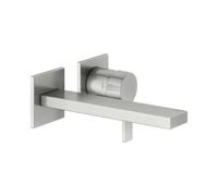 KEUCO EDITION 11 Mitigeur monocommandé pour lavabo, montage encastré, saillie 197mm, avec limiteur de température, 51116060200, Couleur: Finition en acier inoxydable