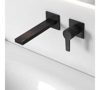 Keuco Edition 11 mitigeur lavabo 51116370200 noir mat, saillie 219 mm, installation encastrée
