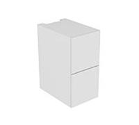 KEUCO EDITION 11 Armoire basse, 2 tiroirs frontaux, avec éclairage LED, 350x700x535mm, 31314140100, Corps/Avant: Laque truffée soie mate / verre truffé