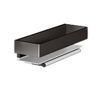 KEUCO Edition 11 panier de douche 11159350000 avec raclette en verre, argent anodisé/noir titane brossé