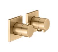 KEUCO Edition 11 kit de raccords de thermostat 51153251122 pour 2 Verbraucher , avec raccord de tuyau, laiton brossé
