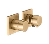 KEUCO Edition 11 kit de raccords thermostatiques 51153251232 pour 3 Verbraucher , avec raccord de tuyau et support de douche, laiton brossé