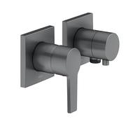 KEUCO EDITION 11 Set mitigeur monocommande encastré pour 2 consommateurs avec raccord de flexible, 51151131122, Couleur: chrome noir brossé