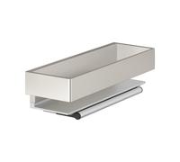 KEUCO EDITION 11 Tablette de douche avec raclette en verre, amovible, 11159050000, Couleur: nickel brossé