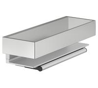 KEUCO Edition 11 panier de douche 11159210000 avec raclette en verre, finition anodisé argent/inox