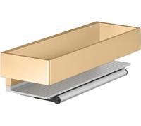 KEUCO Edition 11 panier de douche 11159250000 avec raclette en verre, anodisé argent/laiton brossé