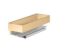 KEUCO EDITION 11 Tablette de douche avec raclette en verre, amovible, 11159250000, Couleur: Laiton brossé