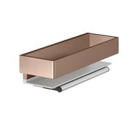 KEUCO EDITION 11 Tablette de douche avec raclette en verre, amovible, 11159290000, Couleur: rouge or brossÃ©