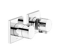 Keuco Edition 11 thermostat de douche 51153011232 chromé , 3 consommateurs, installation encastrée, avec coude de raccordement mural et support de douche
