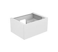 Keuco Edition 11 vasque 31241140100 70 x 35 x 53,5 cm, avec éclairage LED, finition satinée, verre truffe clair