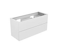 KEUCO Meuble sous-lavabo Edition 11 – double lavabo, 2 tiroirs, 140x70x53,5 cm, laque anthracite