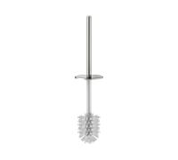 KEUCO Edition 400 brosse WC 19964210011 avec poignée et couvercle, pour set de brosse WC, finition inox/ blanc