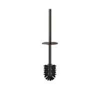 KEUCO Edition 400 brosse WC 19964350011 avec poignée et couvercle, pour set de brosse WC, titane brossé noir/ blanc