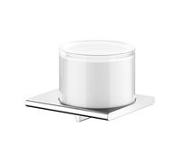 Keuco Edition 400 Distributeur de Savon avec gobelet, 150 ML, métal chromé | Fabriqué en Allemagne, rechargeable, avec vis et chevilles, distributeur de savon liquide pour percer