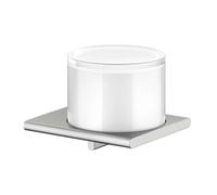 Keuco Edition 400 - Distributeur de savon avec support, verre dépoli/acier inoxydable 11552069000