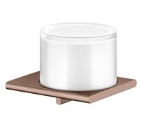 Keuco Edition 400 - Distributeur de savon avec support, verre dépoli/doré rose brossé 11552299000