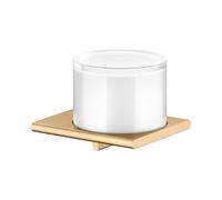 KEUCO Distributeur de savon liquide Edition 400 – verre dépoli, support, laiton brossé – 11552259000