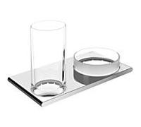 Keuco Edition 400 double support 11554039000 bronze brossé, pour verre et plateau