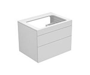 Keuco Edition 400 Élément bas 31571870000 70x54,6x53,3cm, 2 tiroirs, blanc / chêne cachemire