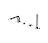 Keuco Edition 400 mitigeur bain 4 trous 51530050100 nickel brossé, 180 mm, montage sur rebord