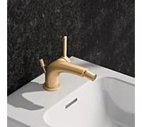 KEUCO Edition 400 mitigeur de bidet, 51509250000 avec tirette garniture de vidange , laiton brossé