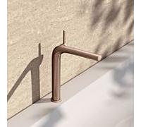 KEUCO EDITION 400 Mitigeur monocommandé pour lavabo 240, sans garniture de vidage, saillie 183mm, hauteur 241mm, 51502290102, Couleur: rouge or brossÃ©