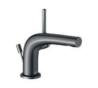 Keuco Edition 400 mitigeur lavabo 51504130000 Projection 115mm, avec garniture de vidage , chrome noir brossé