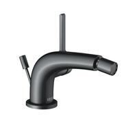 KEUCO EDITION 400 Mitigeur monocommandé pour bidet, saillie 127mm, avec garniture d'écoulement, 51509130000, Couleur: Chrome noir brossé