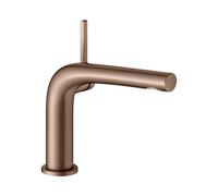 KEUCO EDITION 400 Mitigeur monocommandé pour lavabo 120, sans garniture de vidage, saillie 153mm, 51504290102, Couleur: rouge or brossÃ©