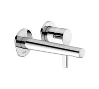 KEUCO EDITION 400 Mitigeur monocommandé pour lavabo, encastré, avec limiteur de température, saillie 165mm, 51516010201, Couleur: Chromé