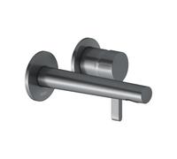 KEUCO EDITION 400 Mitigeur monocommandé pour lavabo, encastré, avec limiteur de température, saillie 165mm, 51516130201, Couleur: Chrome noir brossé