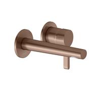 KEUCO EDITION 400 Mitigeur monocommandé pour lavabo, encastré, avec limiteur de température, saillie 165mm, 51516290201, Couleur: rouge or brossÃ©