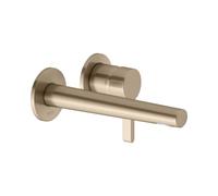 KEUCO EDITION 400 Mitigeur monocommandé pour lavabo, encastré, avec limiteur de température, saillie 197mm, 51516030200, Couleur: bronze brossé