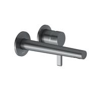 KEUCO EDITION 400 Mitigeur monocommandé pour lavabo, encastré, avec limiteur de température, saillie 197mm, 51516130200, Couleur: Chrome noir brossé