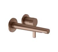 KEUCO EDITION 400 Mitigeur monocommandé pour lavabo, encastré, avec limiteur de température, saillie 197mm, 51516290200, Couleur: rouge or brossÃ©