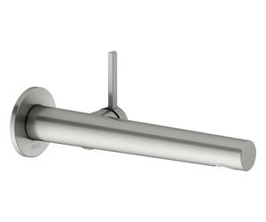 KEUCO EDITION 400 Mitigeur monocommandé pour lavabo, encastré pour montage mural, saillie 243mm, 51516062101, Couleur: acier inoxydable