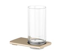 KEUCO EDITION 400 porte-verre, verre cristal véritable, 11550039000, Couleur: Bronze brossé