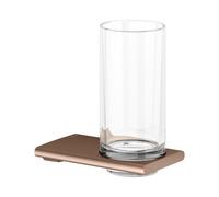 KEUCO EDITION 400 porte-verre, verre cristal véritable, 11550299000, Couleur: rouge or brossÃ©