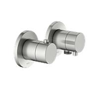 KEUCO Edition 400 kit de raccords de thermostat 51553211121 pour 2 Verbraucher , avec raccord de tuyau, finition inox