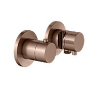 KEUCO Edition 400 set de raccords thermostatiques 51553291231 pour 3 consommateurs, avec raccord de tuyau et support de douche, finition inox